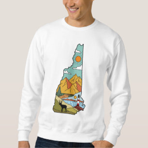 Sweatshirt Retro Concord New Hampshire White Mountain