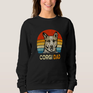 Sweatshirt Retro Corgi Papa Fête des pères Chien Vintage Papa