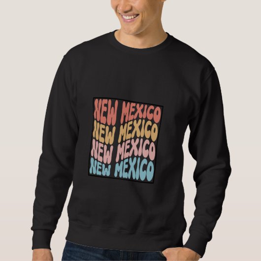 Sweatshirt Retro Cute élégant tendance New Mexico State Paste (Devant)