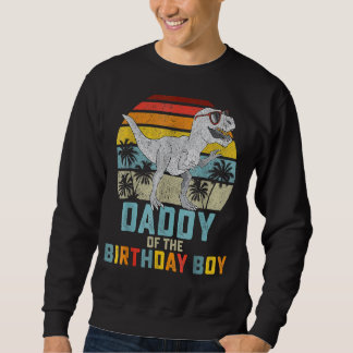 Sweatshirt Retro Daddy Dinosaur De L'Anniversaire Garçon Papa