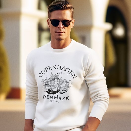Sweatshirt Retro Danish Landscape of Copenhagen
