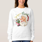 Sweatshirt rétro de Noël du Père Noël (Devant)