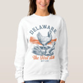 Sweatshirt Retro Delaware State Pride Graphic (Devant)