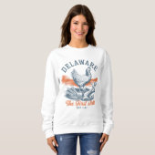 Sweatshirt Retro Delaware State Pride Graphic (Devant entier)