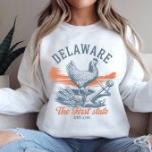 Sweatshirt Retro Delaware State Pride Graphic