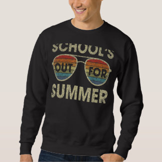 Sweatshirt Retro Dernière Journée D'Écoles Sorties Pour L'Été