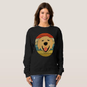 Sweatshirt Retro Dog Lover Golden Retriever Shirt (Devant entier)