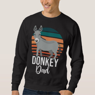 Sweatshirt Retro Donkey Dad Donkey Animal Farm