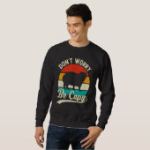 Sweatshirt Retro Don't Worry Be Capy - Capybaras Capybara Mem (Devant entier)
