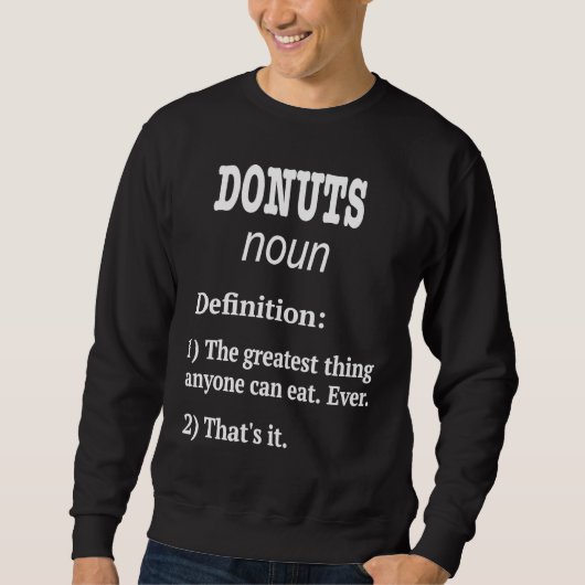 Sweatshirt Retro Donuts Design Donuts Fan Fake Definition (Devant)