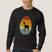 Sweatshirt Retro Easter Egg Graphic Funny Easter Day Boston T (Devant)