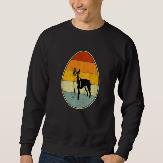 Sweatshirt Retro Easter Egg Graphic Funny Easter Day Boston T (Devant)
