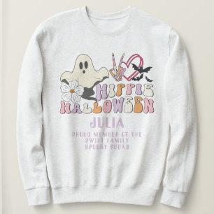 Sweatshirt Retro Éffrayant Squad Peace Love Hippie Halloween