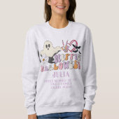 Sweatshirt Retro Éffrayant Squad Peace Love Hippie Halloween (Devant)