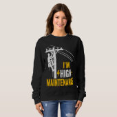 Sweatshirt Retro Electrician Lineman Journeyman I'm High Main (Devant entier)