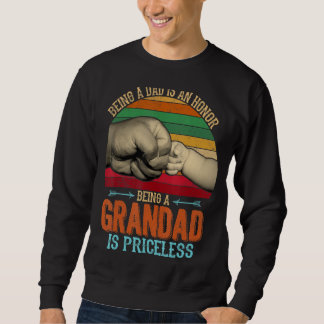 Sweatshirt Rétro Être Papa Est Un Honneur Être Grand Est P