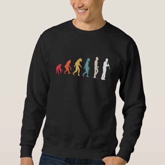 Sweatshirt Retro Evolution Clarinet Player Vintage Classic (Devant)