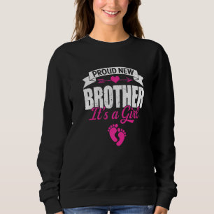 Sweatshirt Retro Famille Fière Nouveau Frère C'est une fille