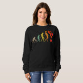 Sweatshirt Rétro Femme Saxophone musicienne Saxophone Jazz Sa (Devant entier)