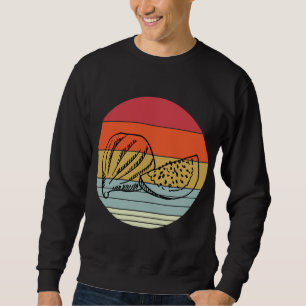 Sweatshirt Retro Fig Design Figues végétariennes Plante