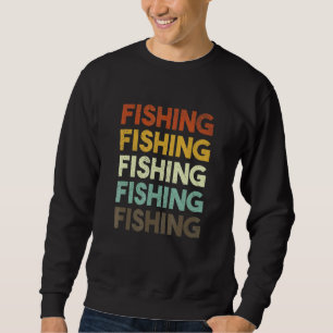 Sweatshirt Retro Fishing 80s Style Fish