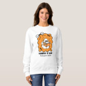 Sweatshirt Retro Ghost Lecture avec Bow "Creepin’ It Real" (Devant entier)