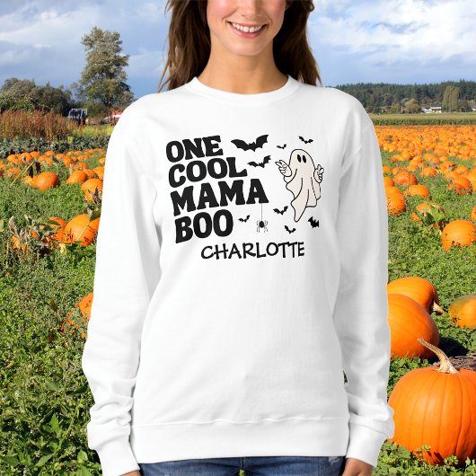 Sweatshirt Retro Ghost One Halloween Boy 1st Birthday