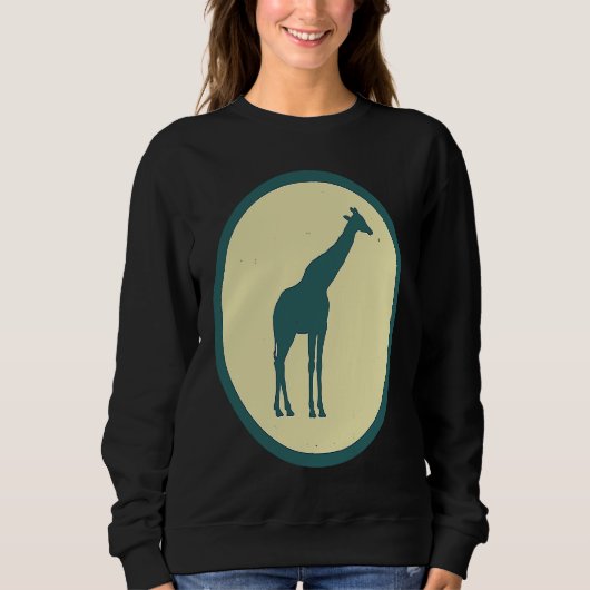 Sweatshirt Retro Giraffe Vintage Wild Animal (Devant)
