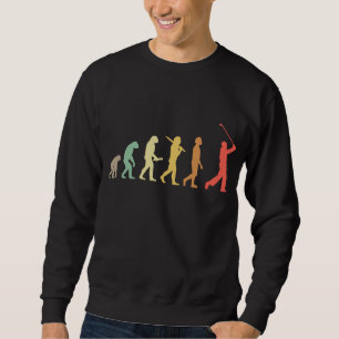 Sweatshirt Retro Golf Evolution Cadeau Pour Golfers & Golf Pl