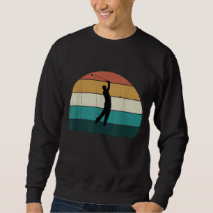 Sweatshirt Retro Golfer Swing Coucher Vintage Soleil Jouer Go