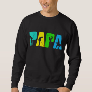 Sweatshirt Retro Golfing Papa Golfer. Cadeaux De Golf Pour Pè