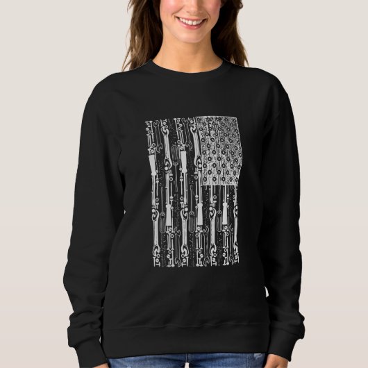 Sweatshirt Retro Graphic Car Car Mechanic Vehicle Technician (Devant)