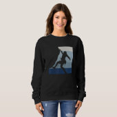 Sweatshirt Retro Graphic Climbing Bouldering Rock Climber Mou (Devant entier)