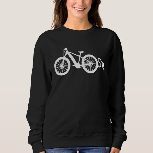 Sweatshirt Retro Graphic E-Bike Mountainbiking Bicycle E-Bike (Devant)