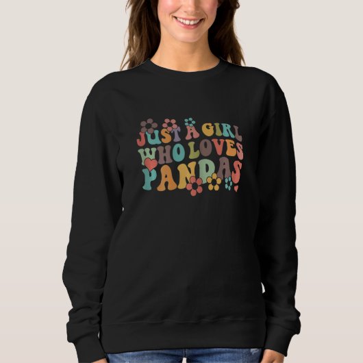 Sweatshirt Retro Groovy Boho Hippie Just A Girl Who Loves Koa (Devant)