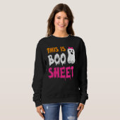 Sweatshirt Retro Groovy Cute Ghost Spooky Halloween This Is B (Devant entier)