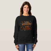 Sweatshirt Rétro Groovy Moitié Enseignant Moitié Café Enseign (Devant entier)