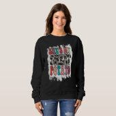 Sweatshirt Retro Groovy Shes My Sweet Potato Cheetah Leopard  (Devant entier)
