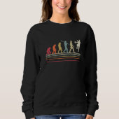Sweatshirt Retro Handball Evolution Funny Design For Handball (Devant)