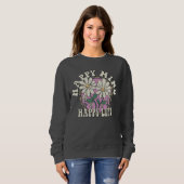 Sweatshirt Retro Happy Mind Happy Life (Devant entier)