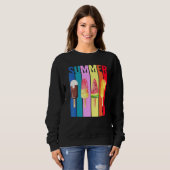 Sweatshirt Retro Hello Summer Popsicle Crème de glace Summer (Devant entier)