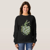 Sweatshirt Rétro Howdy Bonne Chance Saint-Patrick Disco Ball (Devant entier)