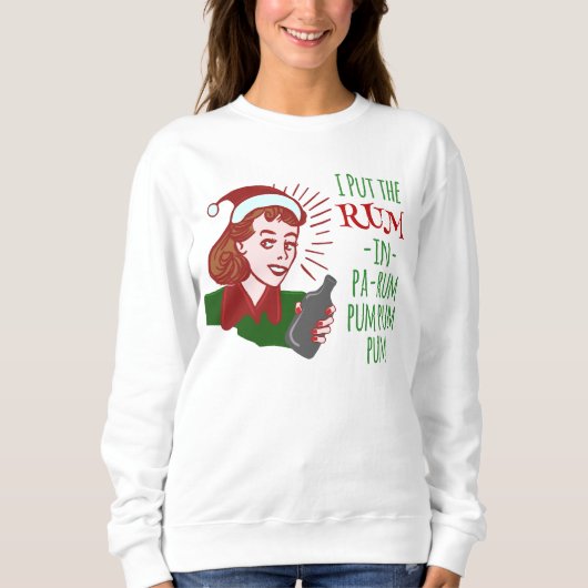 Sweatshirt Rétro humour de Noël de chandail de femme laide (Devant)
