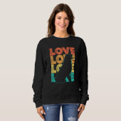 Sweatshirt Retro I Love My Bernese Mountain Dog Theme Design (Devant entier)