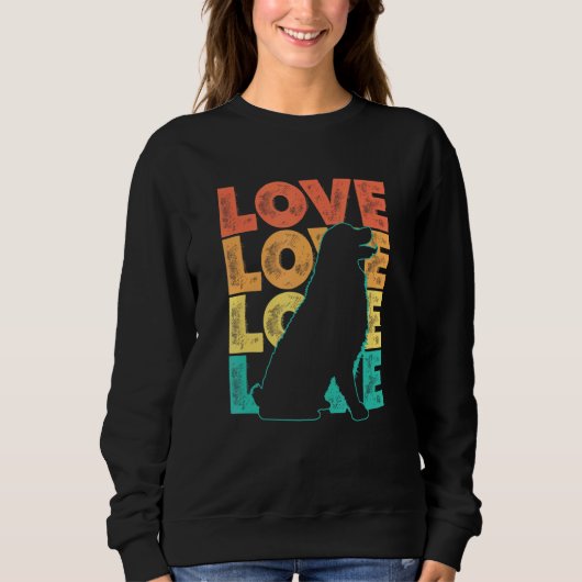 Sweatshirt Retro I Love My Bernese Mountain Dog Theme Design (Devant)