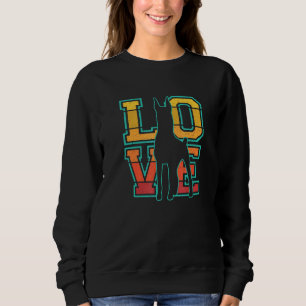 Sweatshirt Retro I Love My Doberman Pinscher Dog Theme Design