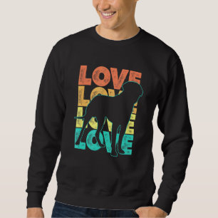 Sweatshirt Retro I Love My English Mastiff Chien Thème Design