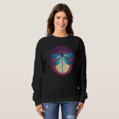 Sweatshirt Retro Insect Dragonfly Sunset Bug garden Dragonfli (Devant entier)