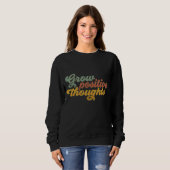 Sweatshirt Rétro Inspirant Pensées Positives (Devant entier)