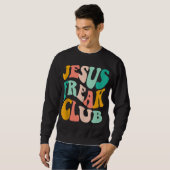 Sweatshirt Retro Jesus-Freak Club Bible Verse Jesus-Lover Emp (Devant entier)